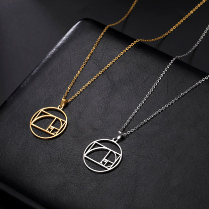 Geometric Cut-Out Stainless Steel Necklace