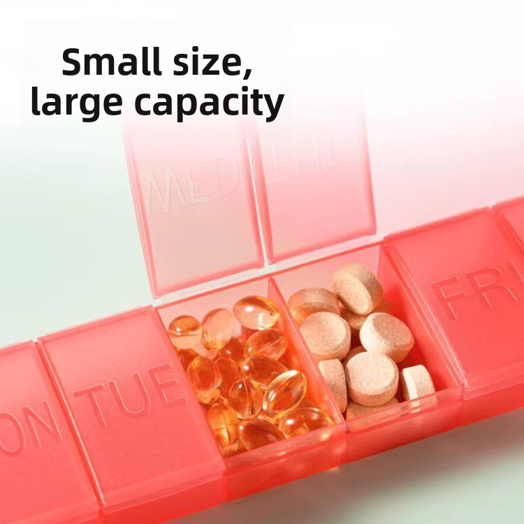 7 Compartment Portable Pill Organizer Box