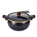 8L Enamel Micro-Pressure Soup Pot Double-Handle Stew Pot