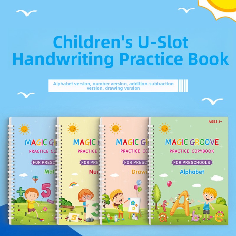 Reusable Magic Groove Calligraphy Practice Books