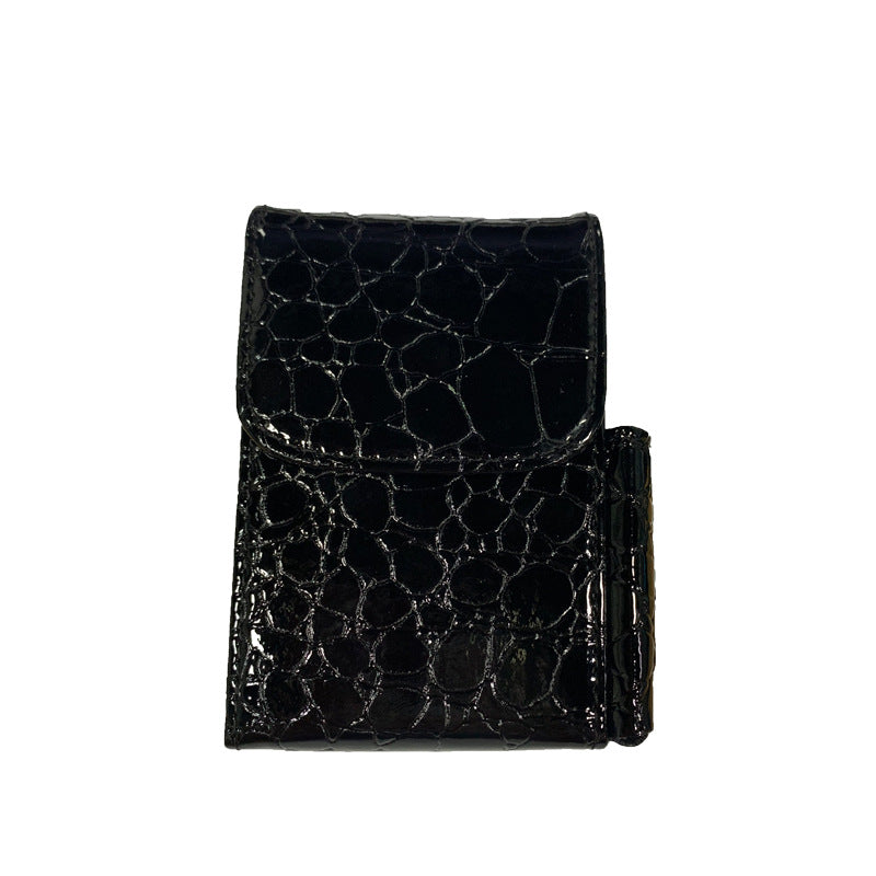 Stainless Steel Cigarette Box with Integrated Lighter