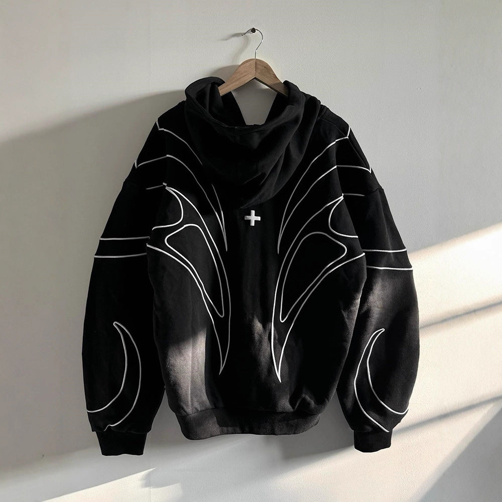 Stylish loose cardigan sweatshirt
