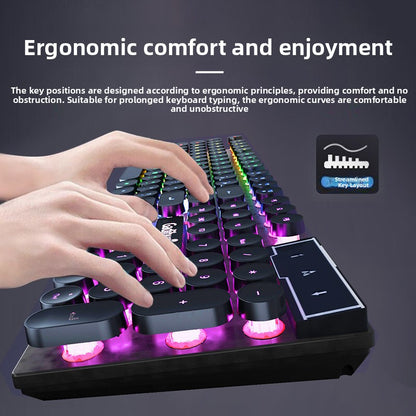 Mechanical Feel Gaming Keyboard and Mouse Set