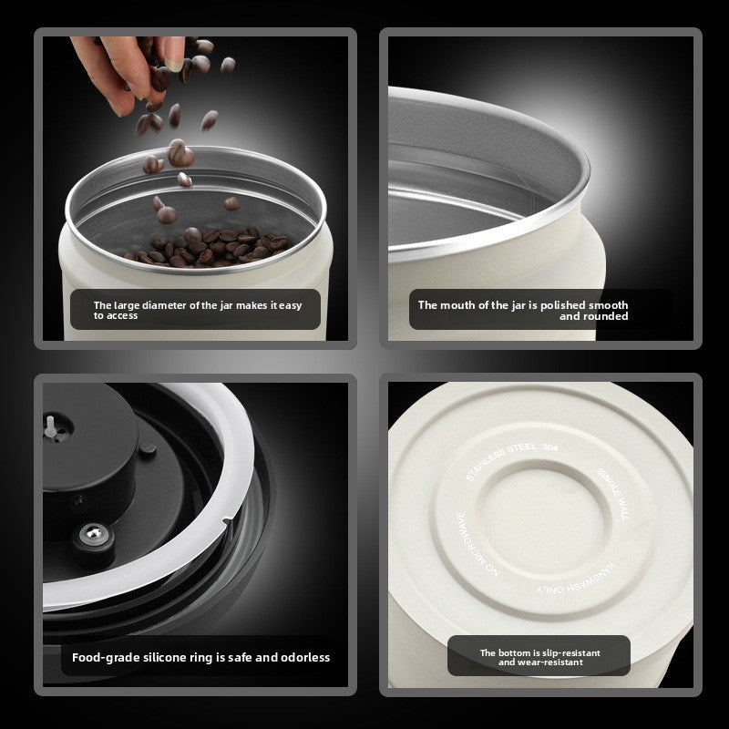 Stainless Steel Vacuum Sealed Storage Jar