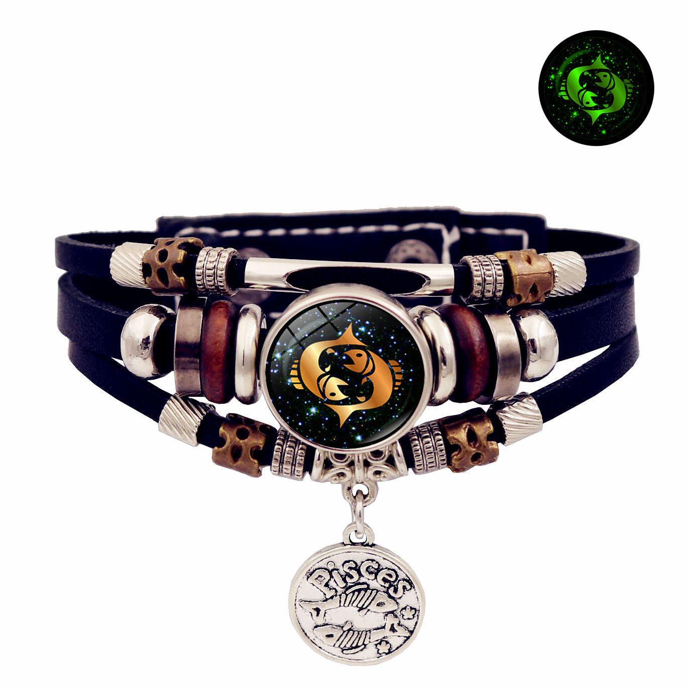 Luminous Constellation Adjustable Leather Bracelet