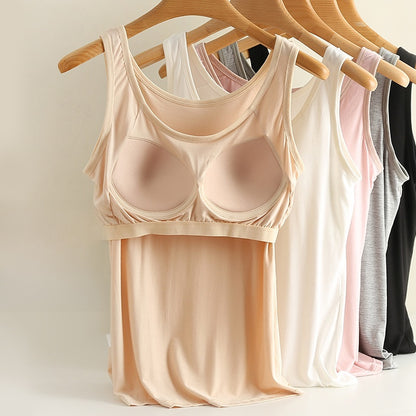 Camisole with built-in chest pads