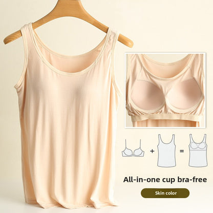 Camisole with built-in chest pads