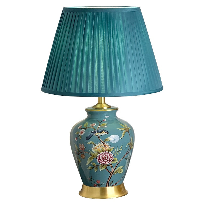 Copper ceramic table lamp