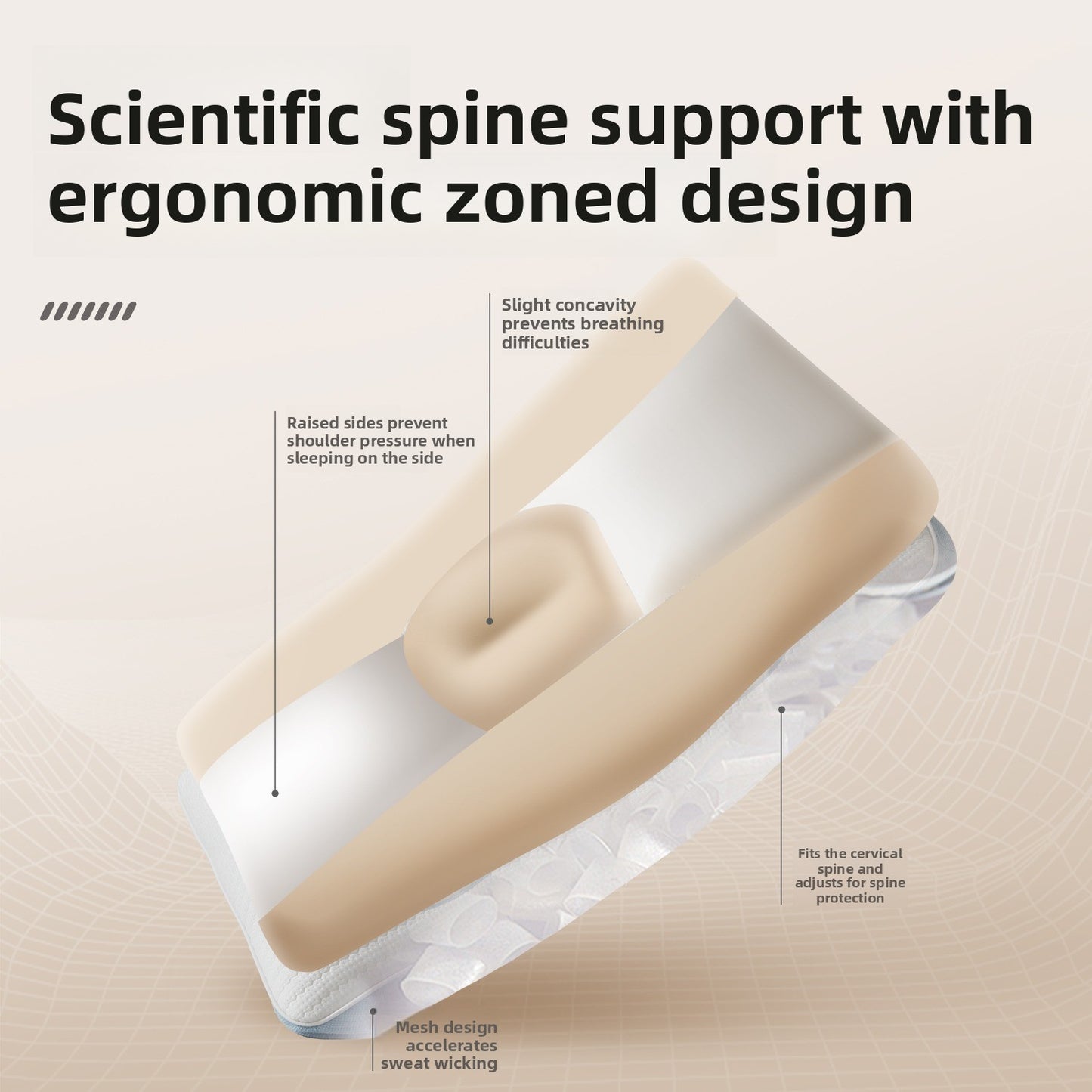 Childrens Ergonomic Spine Support Pillow