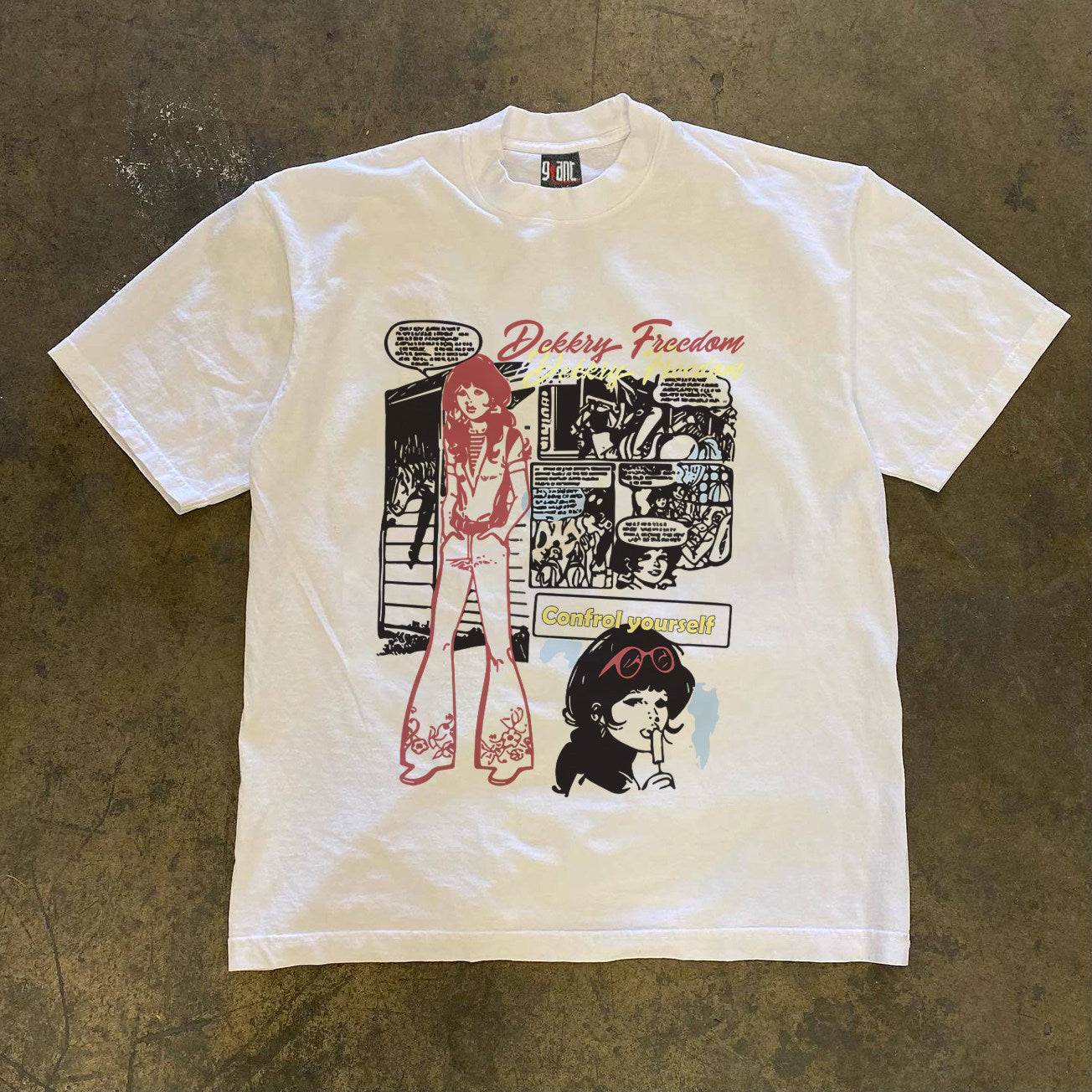 Oversize Geometric Print Cotton T-Shirt