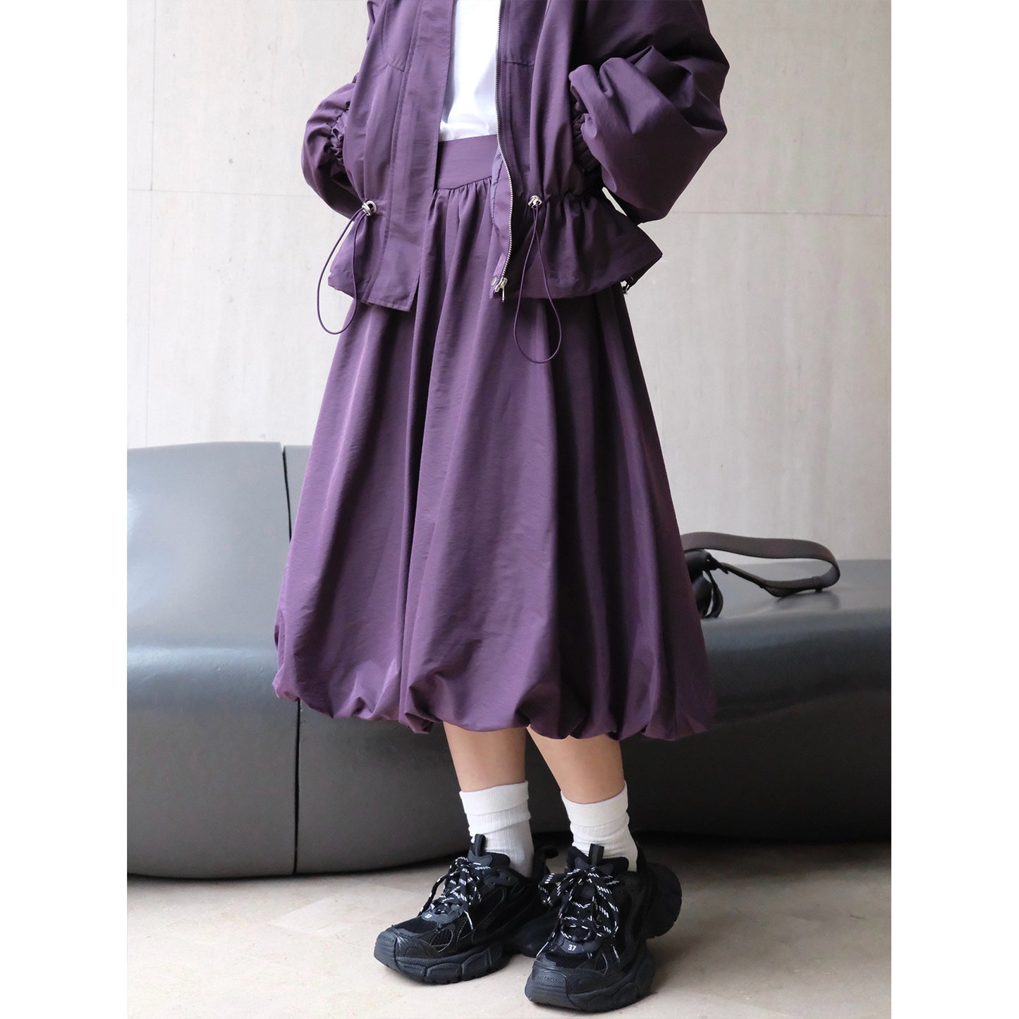 Japanese Style Retro Puffy Flower Skirt