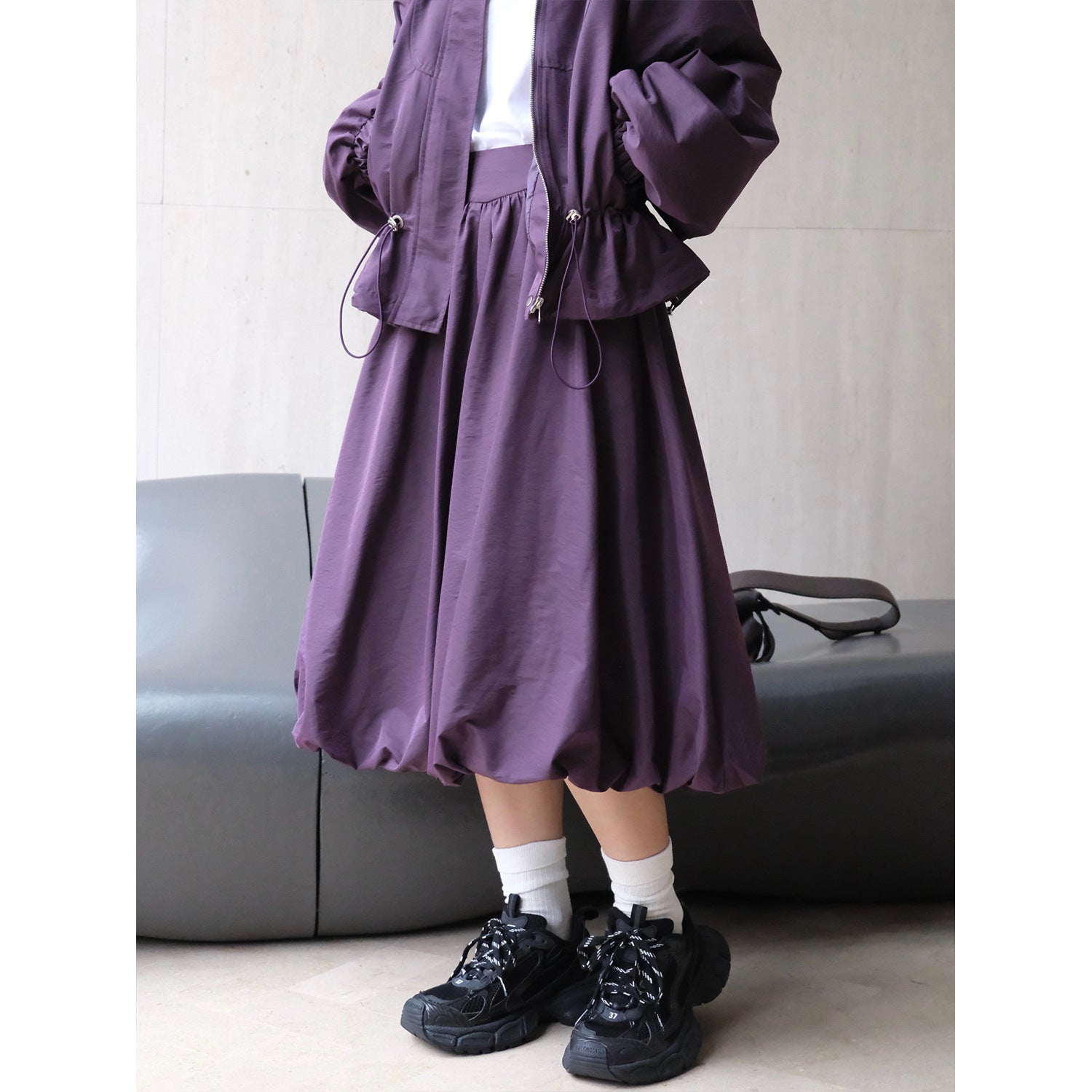 Japanese Style Retro Puffy Flower Skirt