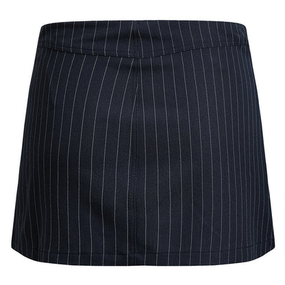 High Waist Double Slip Pocket Slim-fit Slim-fit Short A- line Skirt