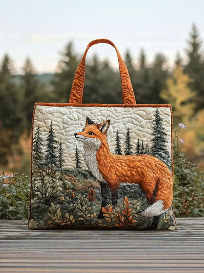 Handmade Embroidered Quilted Tote Bag with Jungle Animal and Book Patterns