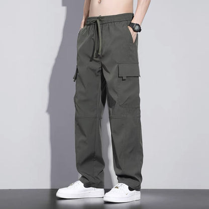 Summer Ice Silk Casual Cargo Pants for Men