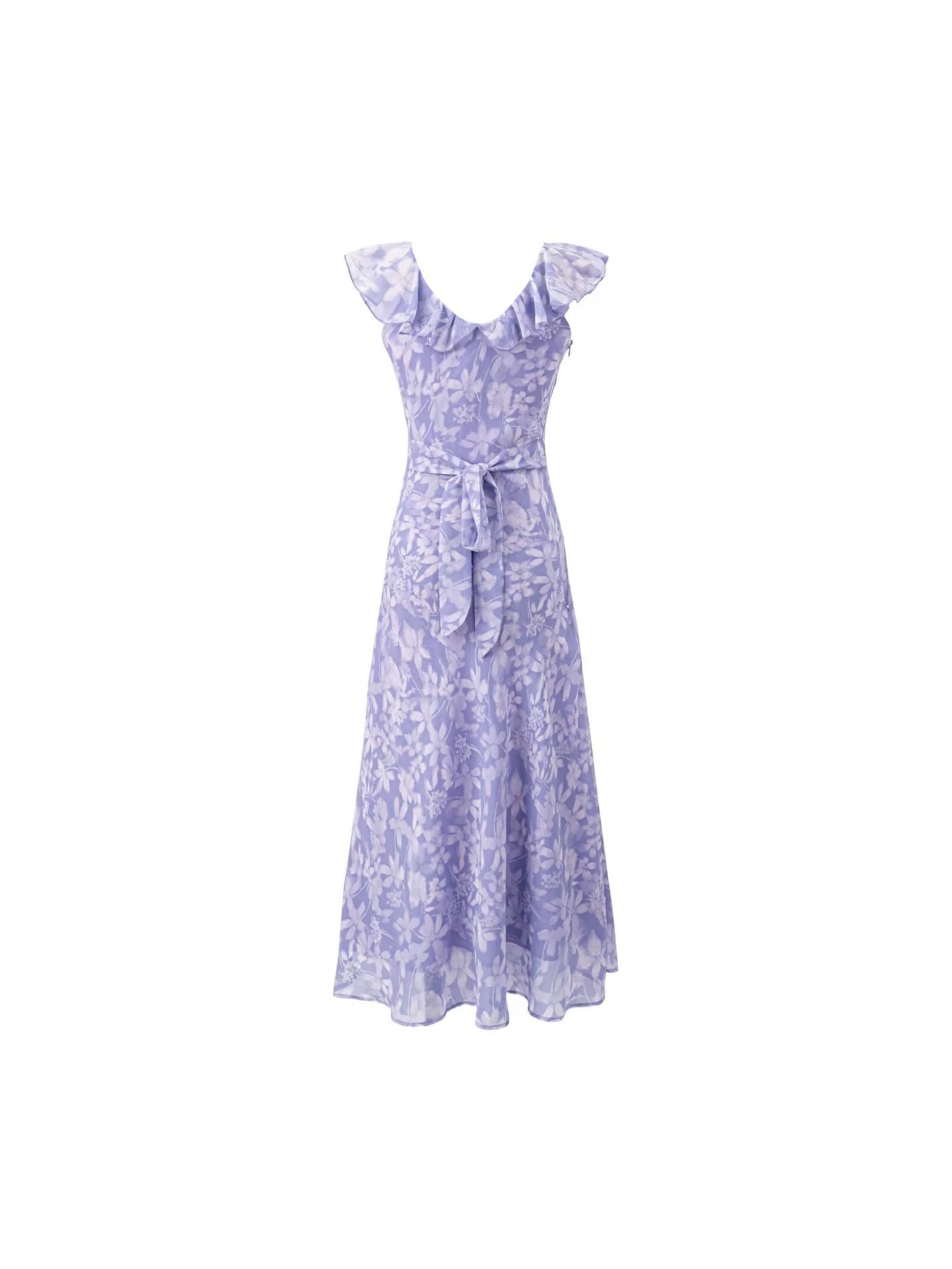 Floral Print Chiffon Dress