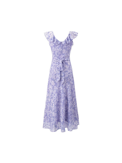 Floral Print Chiffon Dress