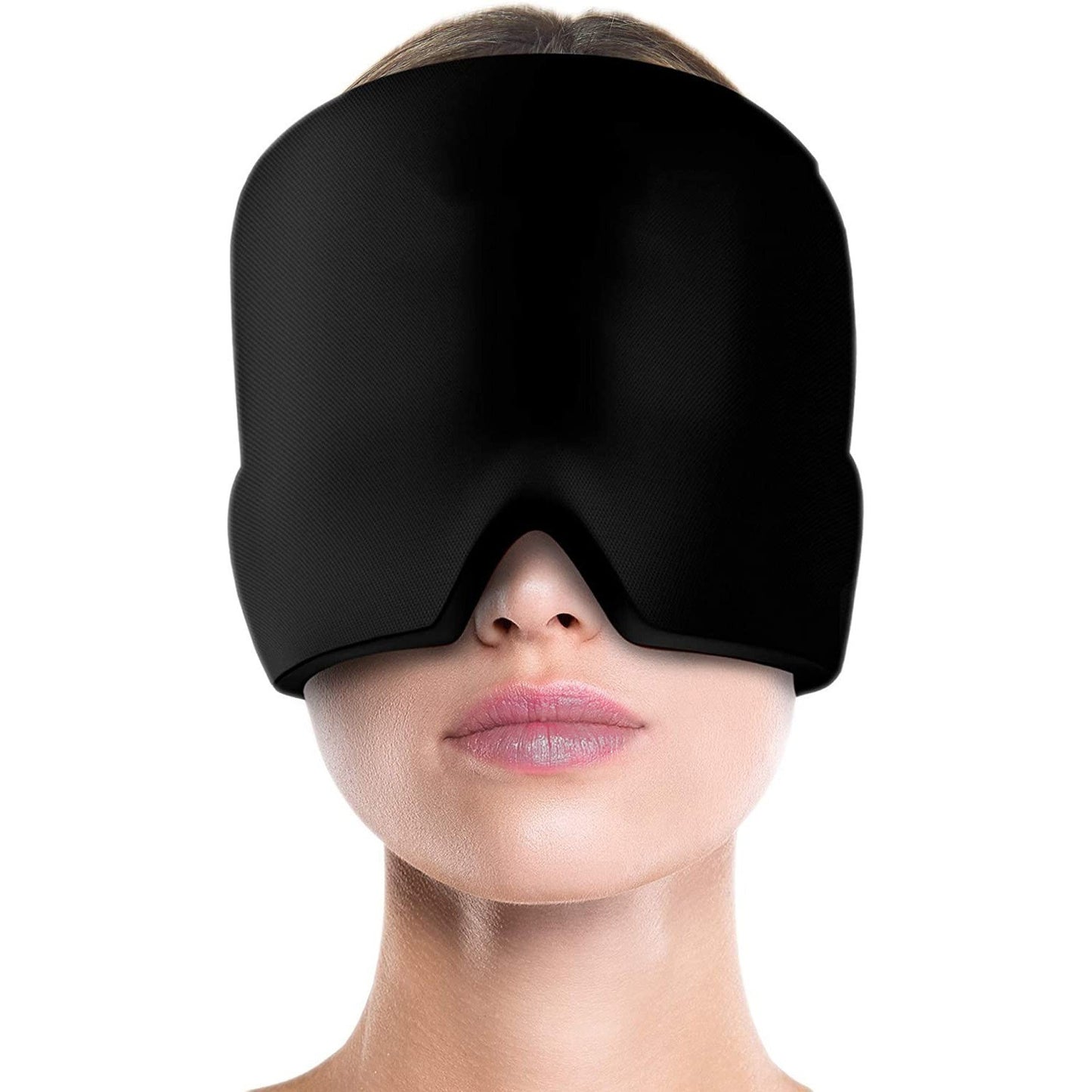 Facial cold-compress headgear