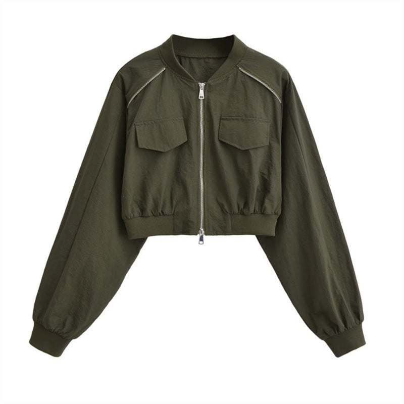 Double Zip Baseball Jacket Coat