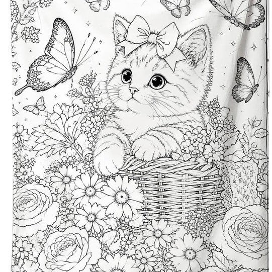 Handmade colored brush coloring mat