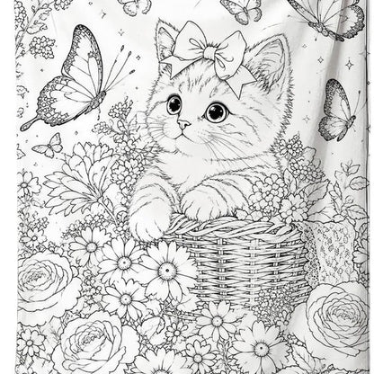 Handmade colored brush coloring mat