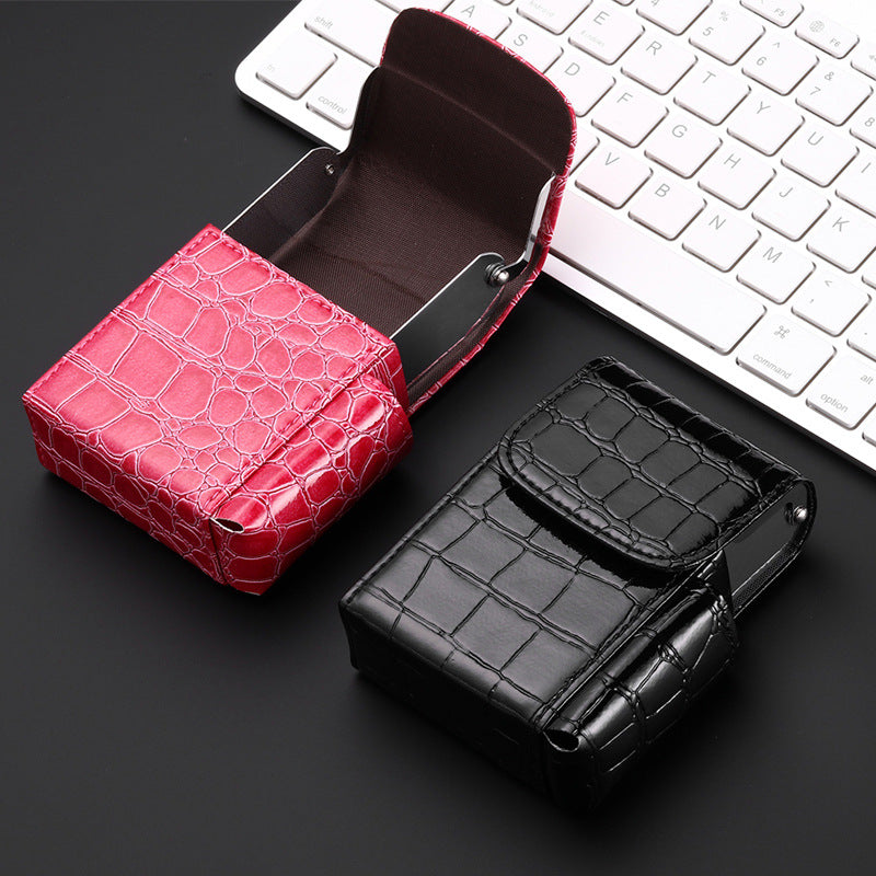 Stainless Steel Cigarette Box with Integrated Lighter