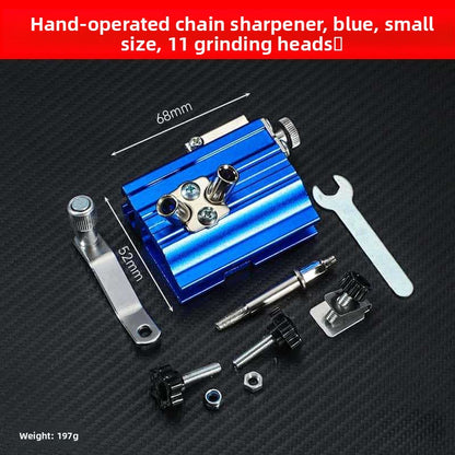 Hand-Cranked Chainsaw Chain Sharpening Tool