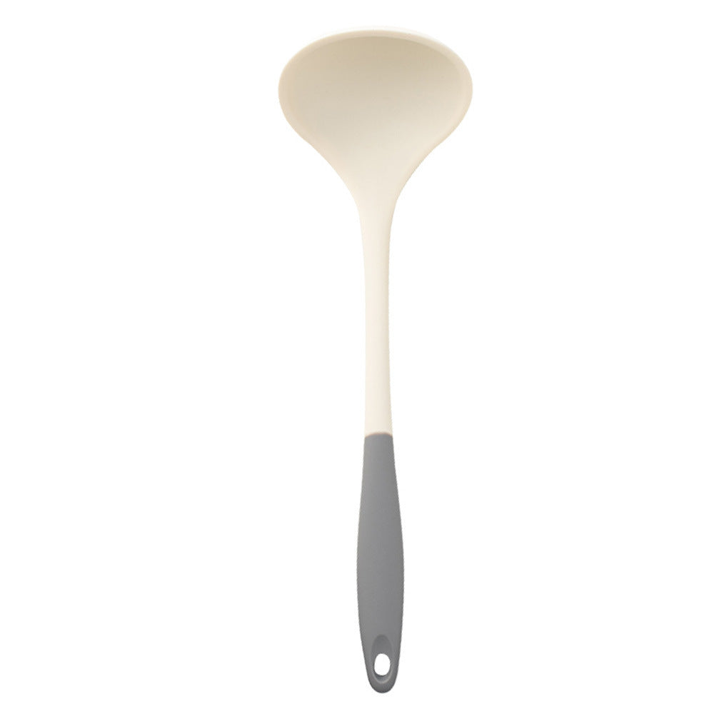 Household Food-Grade Gray-White Two-Color Silicone Spatula and Soup Spoon