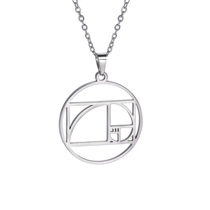 Geometric Cut-Out Stainless Steel Necklace