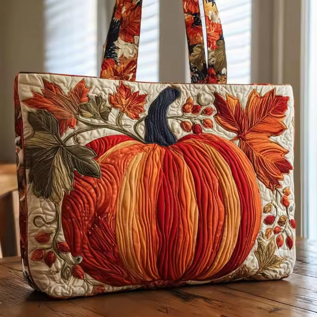 Handmade Embroidered Quilted Tote Bag with Jungle Animal and Book Patterns