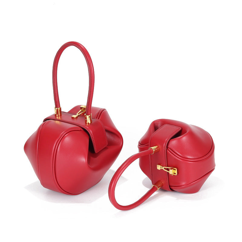 Women's Genuine Leather Dumpling Shoulder Bag