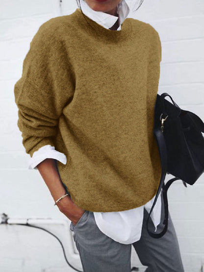 Womens Knitted Pullover Sweatshirt