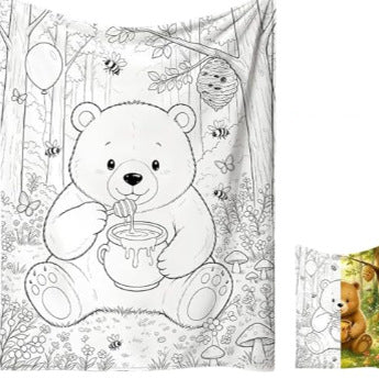 Handmade colored brush coloring mat