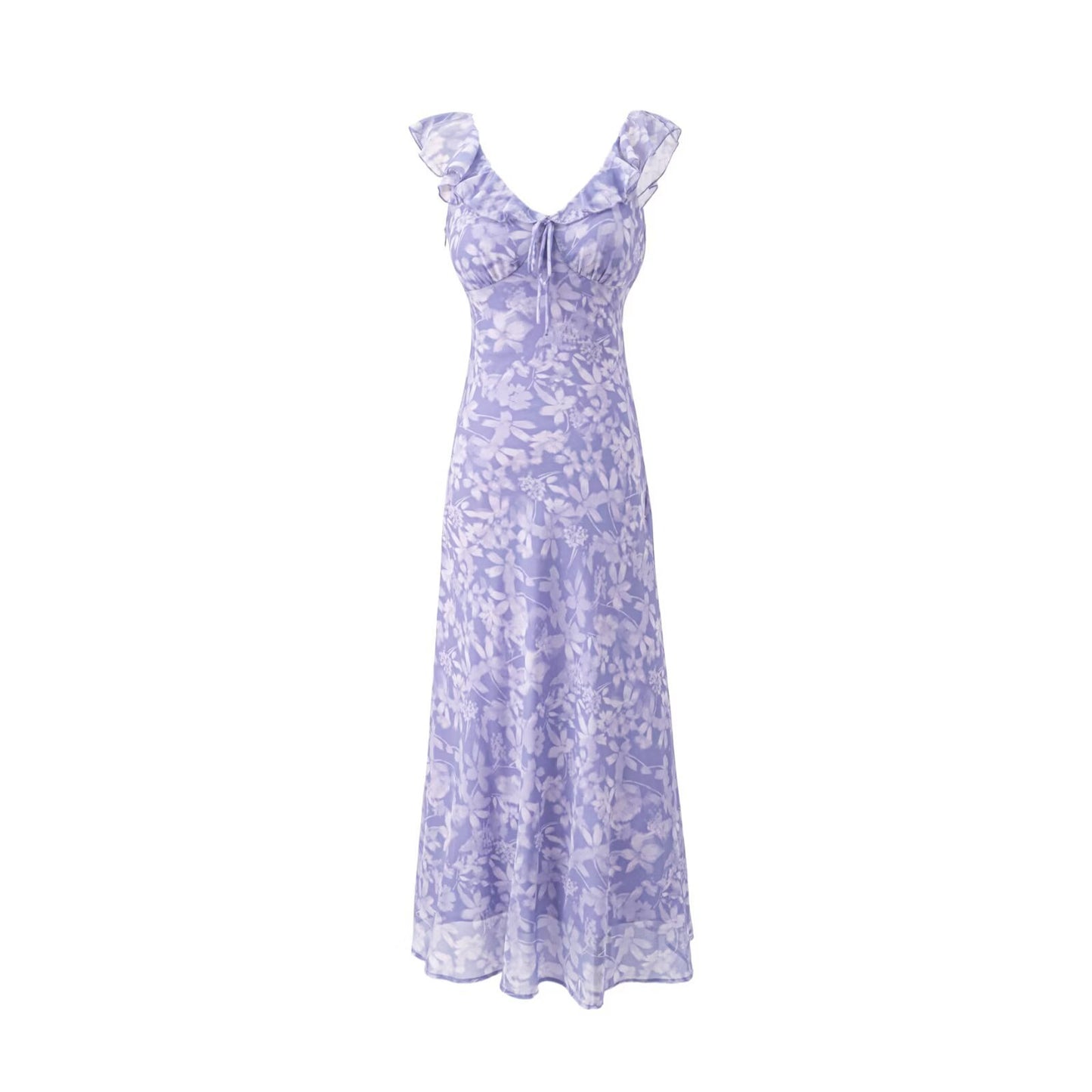 Floral Print Chiffon Dress