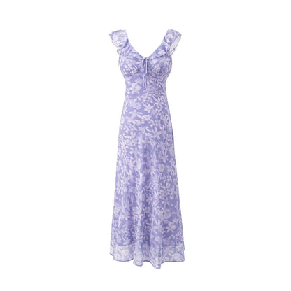 Floral Print Chiffon Dress