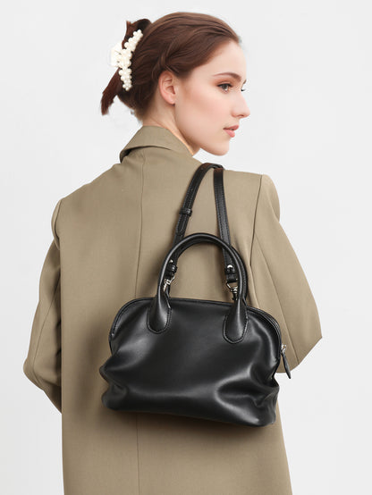 Premium Cowhide Shell Crossbody Bag