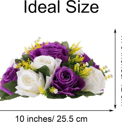 Simulated Rose Ball Decorative Floral Ornament