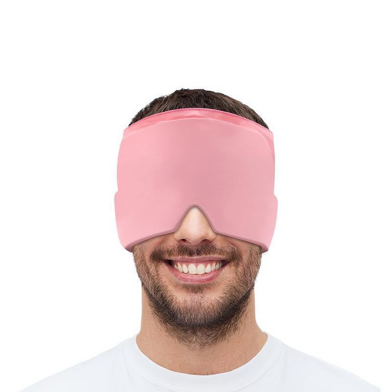 Facial cold-compress headgear