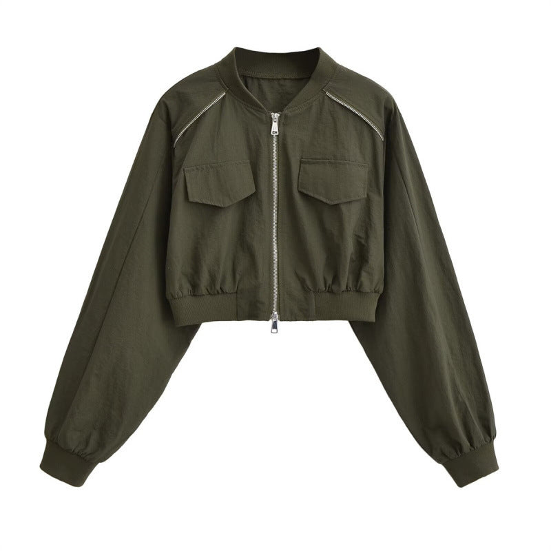 Double Zip Baseball Jacket Coat