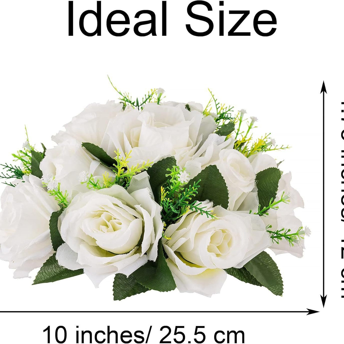 Simulated Rose Ball Decorative Floral Ornament