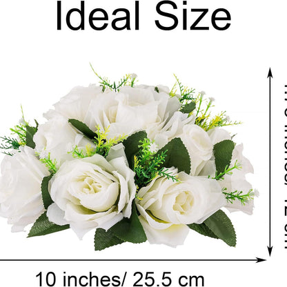 Simulated Rose Ball Decorative Floral Ornament