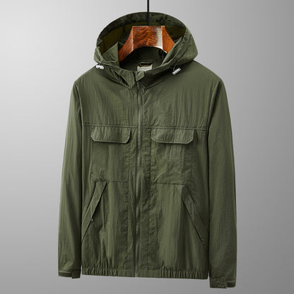Mens Sun Protection Hooded Jacket