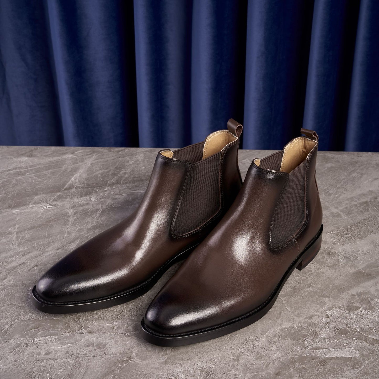 Mens Genuine Leather Chelsea Boots