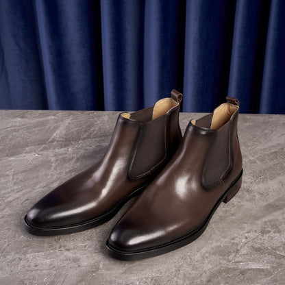 Mens Genuine Leather Chelsea Boots