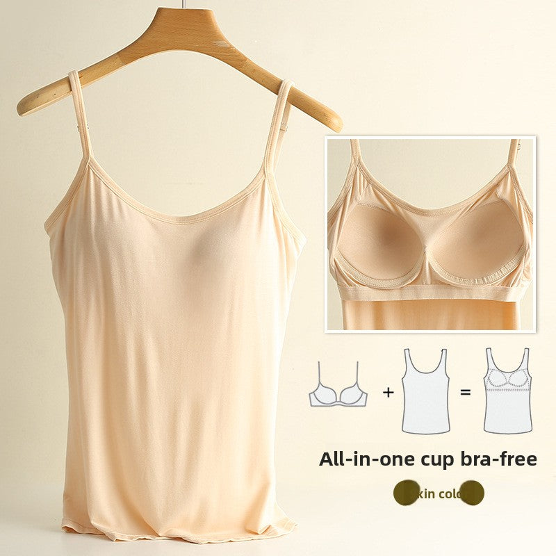 Camisole with built-in chest pads