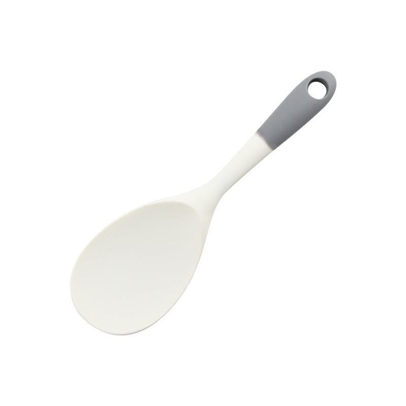 Household Food-Grade Gray-White Two-Color Silicone Spatula and Soup Spoon