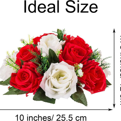 Simulated Rose Ball Decorative Floral Ornament