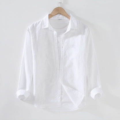 Mens Breathable Linen Cotton Shirt