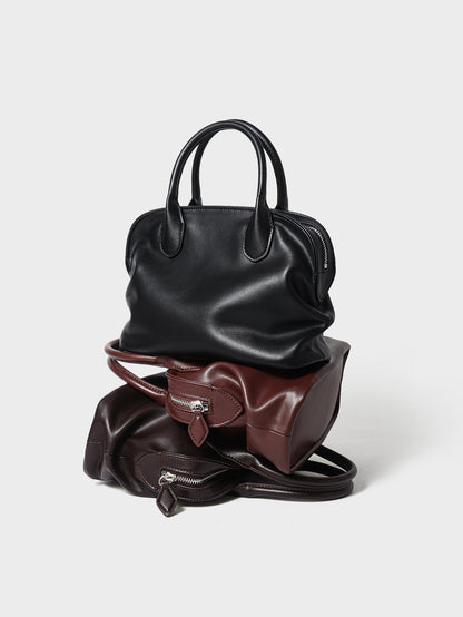 Premium Cowhide Shell Crossbody Bag