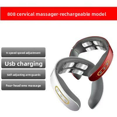 Portable Cervical Massager with Heat and Electrotherapy